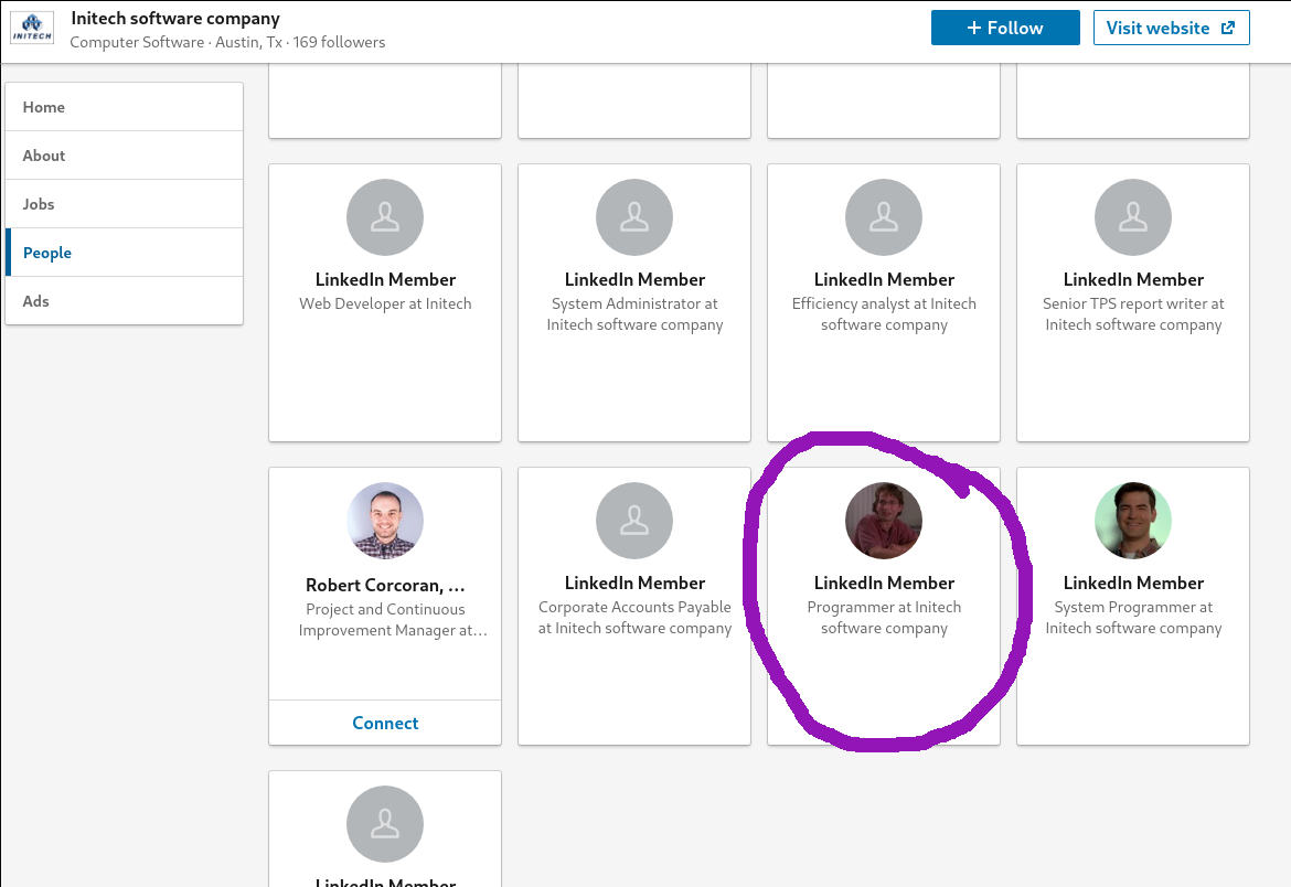 Osint Micheal Bolton Peter Gibson Initech