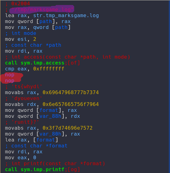 ltrace temporary file check radare2