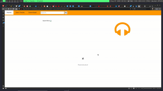 Tiger Tunes cross site scripting vulnerability